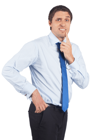 Transparent Businessman Deep in Thought Analyzing Solutions - Download Free Stock Videos Pikwizard.com