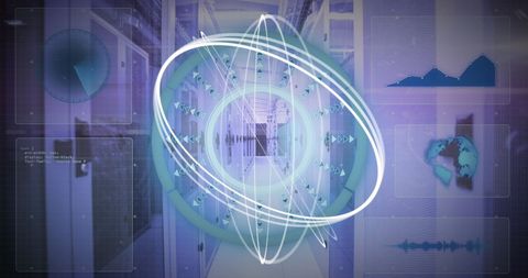 Innovative Data Visualization in Digital Server Room - Download Free Stock Images Pikwizard.com