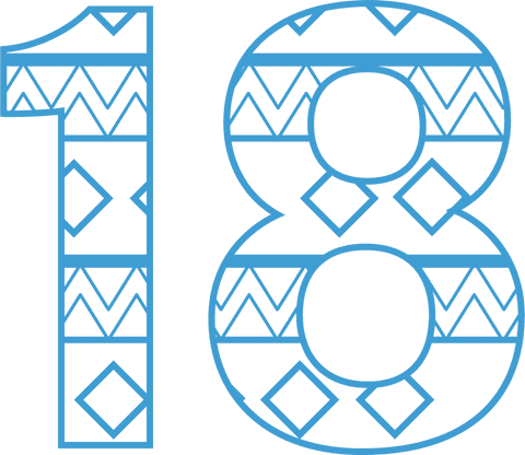 Decorative Number 18 Illustration on Transparent Background - Download Free Stock Videos Pikwizard.com