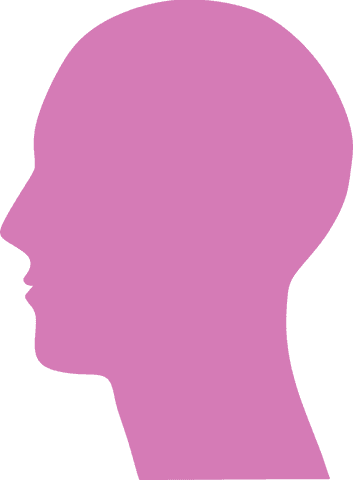 pink head profile shape on transparent background illustration - Download Free Stock Videos Pikwizard.com