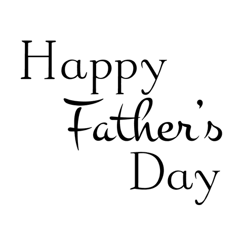 Father's Day Lettering on Transparent Background Isolated