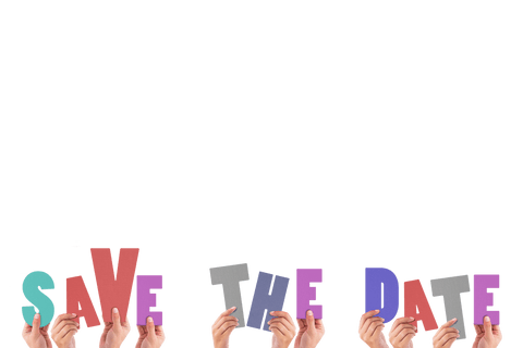 Hands Holding Up Colorful Transparent 'Save The Date' Letters - Download Free Stock Videos Pikwizard.com