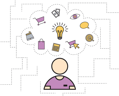 transparent business innovation icons with humanoid figure - Download Free Stock Videos Pikwizard.com