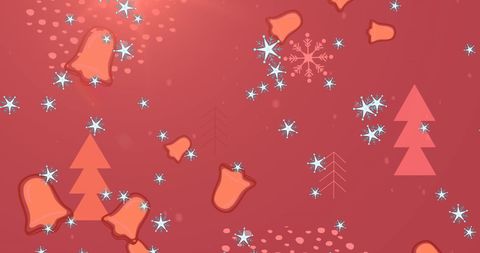 Festive Bells and Stars Winter Christmas Background - Download Free Stock Images Pikwizard.com
