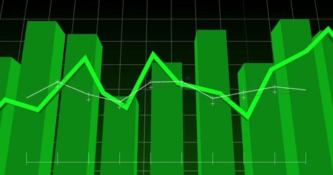 Abstract Financial Graphs with Dynamic Green Trend Lines - Download Free Stock Images Pikwizard.com
