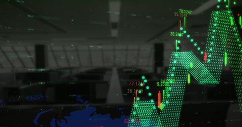Global Financial Data Analytics in an Empty Office - Download Free Stock Images Pikwizard.com