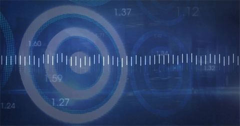Digital Data Analytics Interface with Circular Patterns