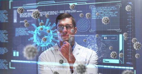 Male Doctor Analyzing Digital COVID-19 Data - Download Free Stock Images Pikwizard.com