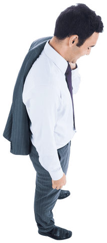transparent businessman in formal attire looking down - Download Free Stock Videos Pikwizard.com