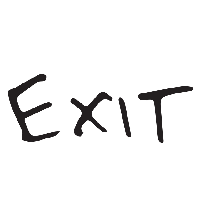 Handwritten Exit Text on Transparent Background - Download Free Stock Videos Pikwizard.com