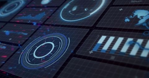 Data Visualization with Digital Tech Interface and Analysis - Download Free Stock Images Pikwizard.com