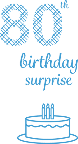 blue 80th birthday surprise illustration on transparent background - Download Free Stock Videos Pikwizard.com