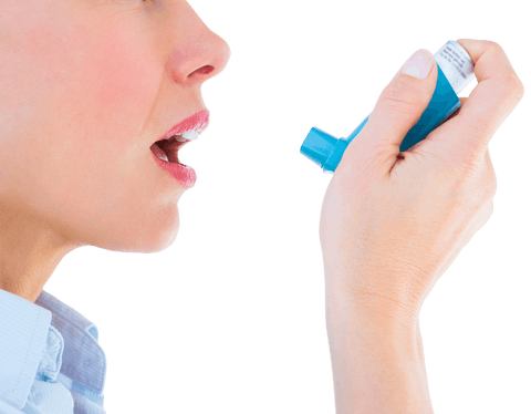 close-up of woman administering asthma inhaler on transparent background - Download Free Stock Videos Pikwizard.com