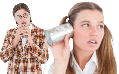 geeky hipsters communicating with homemade string transparent phone - Download Free Stock Videos Pikwizard.com