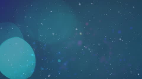 Animated Snowfall Over Moon and Stars