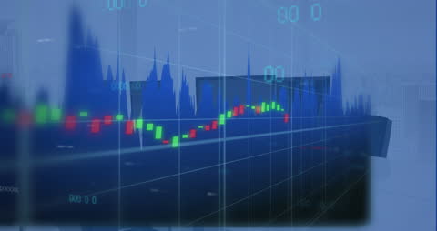 Abstract Financial Stock Market Visual with Growth Chart