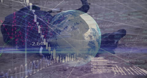 Global Data and Financial Markets Concept Overlay