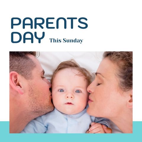 happy parents day celebration concept with smiling family - Download Free Stock Templates Pikwizard.com