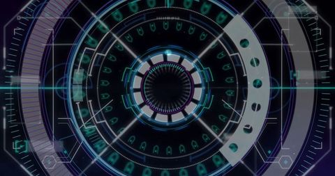 Futuristic Digital Interface with Targeting Sequence - Download Free Stock Images Pikwizard.com