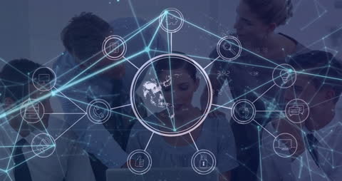 Digital Interface with Global Collaboration in Office Setting