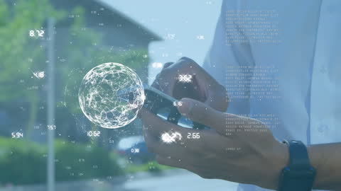 Digital Data Processing on Smartphone Screen Visualization