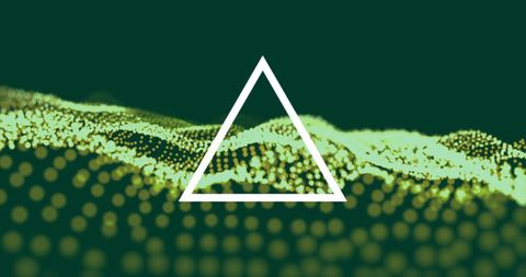 Abstract Geometric Triangle with Glowing Particles - Download Free Stock Images Pikwizard.com