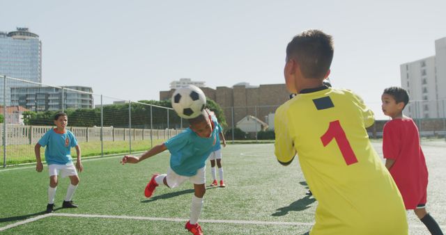 Children Playing Soccer on Outdoor Field, Enjoying Active Game - Download Free Stock Images Pikwizard.com