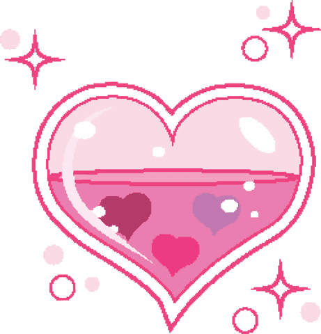 pixel art heart with floating hearts on transparent background - Download Free Stock Videos Pikwizard.com