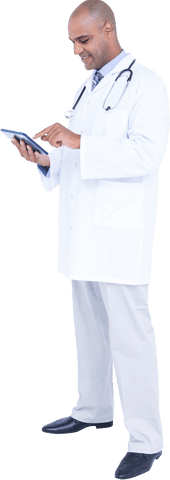 transparent full length doctor using digital tablet - Download Free Stock Videos Pikwizard.com