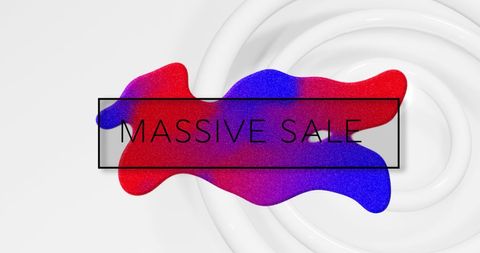 Dynamic Massive Sale Banner with Abstract Design