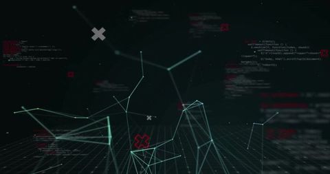Digital Interface with Data Processing and Geometric Elements - Download Free Stock Images Pikwizard.com