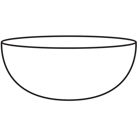 transparent bowl with minimalist black outline on clear background - Download Free Stock Videos Pikwizard.com
