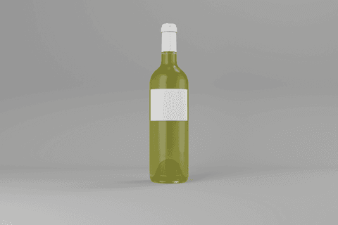 transparent white wine bottle mockup with a plain label design - Download Free Stock Videos Pikwizard.com