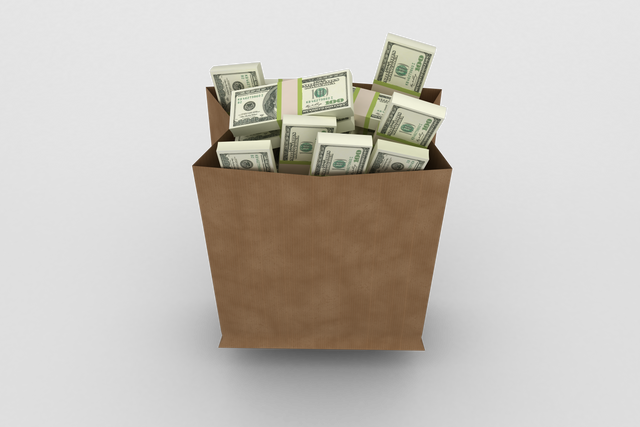 Transparent Paper Bag Filled with Dollar Bills on Isolated Background - Download Free Stock Videos Pikwizard.com