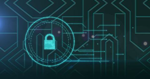 Digital Cyber Security Concept with Futuristic Padlock - Download Free Stock Images Pikwizard.com