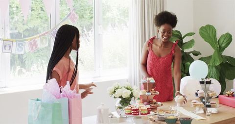 Joyful Baby Shower Celebration with Friends and Presents