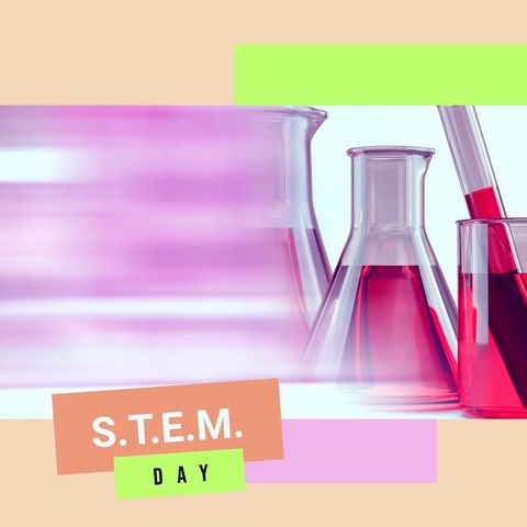 Colorful STEM Day Celebration with Laboratory Equipment - Download Free Stock Templates Pikwizard.com