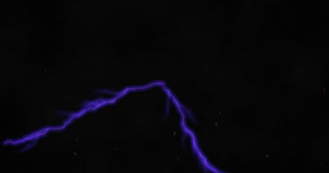 Purple Lightning Bolts on Dark Background Depicting Energy and Motion