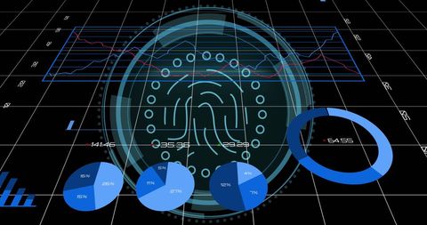 Biometric Data Visualization and Digital Security Interface - Download Free Stock Images Pikwizard.com