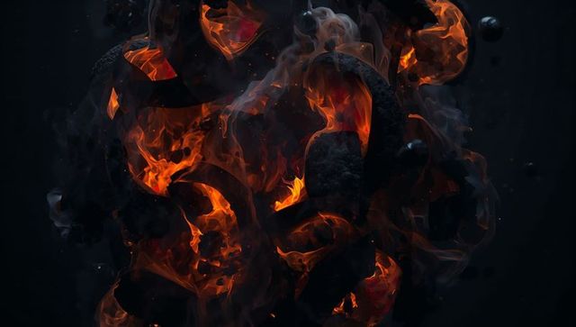 Mysterious Spheres Encountered in Fiery Abstract Vortex