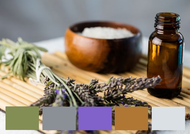 Lavender Spa Essentials with Aromatherapy Oils and Natural Bath Salts - Download Free Stock Videos Pikwizard.com