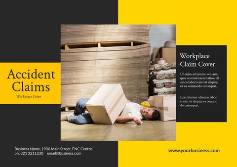 Workplace Accident Insurance Promotion with Fallen Worker - Download Free Stock Templates Pikwizard.com