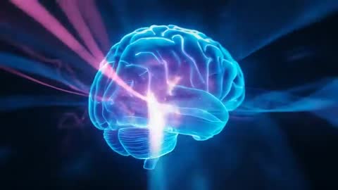 Rotating 3D Brain Model with Dynamic Energy Streams and Pulsing Core