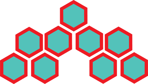 transparent vector design with blue hexagons and red borders - Download Free Stock Videos Pikwizard.com