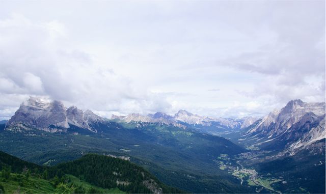 Snow-Capped Mountain Range with Vast Valley - Download Free Stock Photos Pikwizard.com