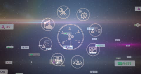 Dynamic Interaction of Social Media Icons with Data Analytics