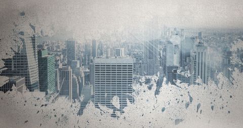 Blending Urban Cityscape with Social Media Networking Overlay - Download Free Stock Images Pikwizard.com