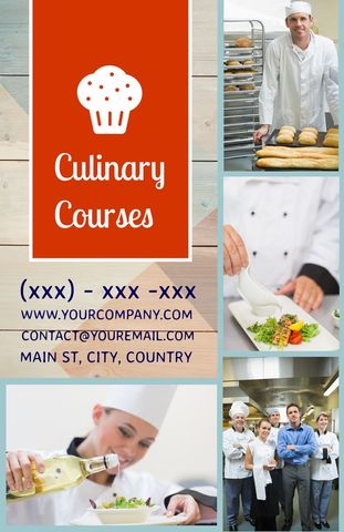 Professional Culinary Training School Promotion Brochure Design - Download Free Stock Templates Pikwizard.com