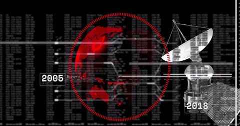 Global data networks with satellite communication