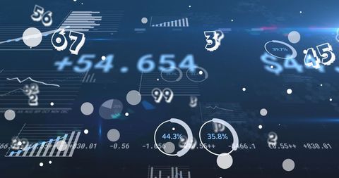 Futuristic Data Processing with Digital Graphs and Figures - Download Free Stock Images Pikwizard.com